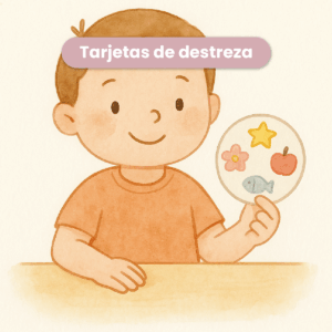 Tarjetas para la destreza de los dedos